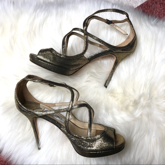 Jimmy Choo | Lang 100 Sandal Light Bronze 38.5 - Picture 11 of 13